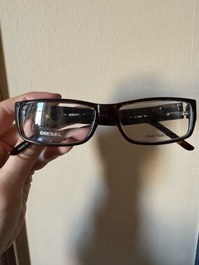 Diesel women Dark Tortoiseshell narrow Rectangle Glasses